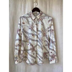 H&M Cream Paisley Blouse